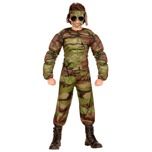 W WIDMANN MILANO Party Fashion - Kinderkostüm muskulöser Soldat, Camouflage, Militär, Faschingskostüme W WIDMANN MILANO Party Fashion - Kinderkostüm muskulöser Soldat, Camouflage, Militär, Faschingskostüme von W WIDMANN MILANO Party Fashion