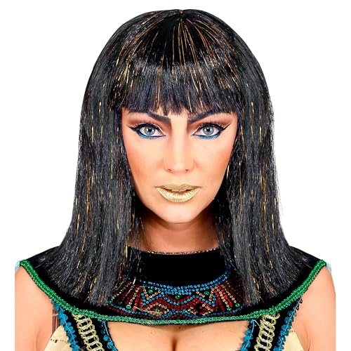Widmann 00625 - Perücke Cleopatra, schwarz, mit Lametta, Karneval, Mottoparty von WIDMANN MILANO PARTY FASHION