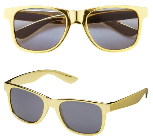 W WIDMANN MILANO Party Fashion 01106 - Brille, Goldmetallic, Sonnenbrille, Party Fashion, Kostümzubehör, Accessoire, Karneval, Mottoparty von W WIDMANN MILANO Party Fashion