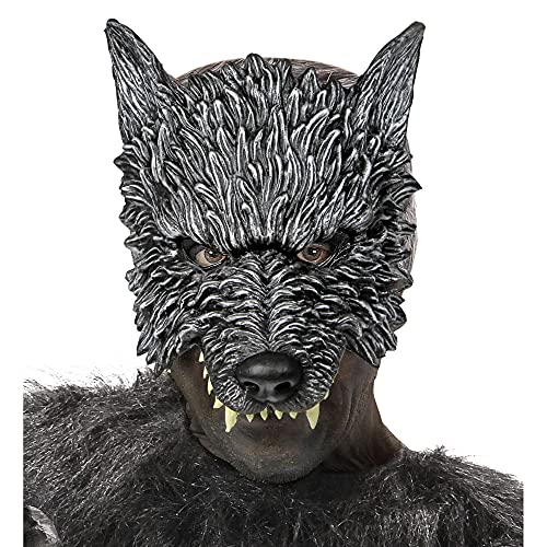 Widmann 01162 - Kinnlose Wolfmaske, aus Schaumlatex, Kostümzubehör, Accessoire, Halloween, Karneval, Mottoparty von W WIDMANN MILANO Party Fashion