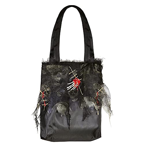 Widmann 01426 - Tasche Zombie, mit ausgefranstem Netzgewebe, Schwarz, Accessoire, Kostüm, Karneval, Mottoparty, Halloween Widmann 01426 - Tasche Zombie, mit ausgefranstem Netzgewebe, Schwarz, Accessoire, Kostüm, Karneval, Mottoparty, Halloween von W WIDMANN