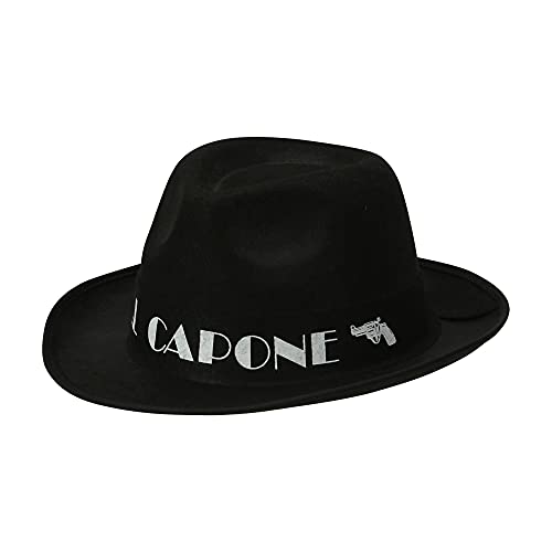 Widmann 01884 -Al Capone Hut, aus Filz, Kopfbedeckung, Accessoire, Gangster, 20er und 30er Jahre, Mottoparty, Karneval von WIDMANN
