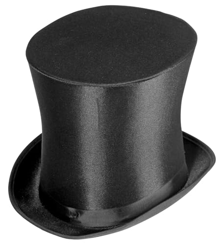 W WIDMANN MILANO Party Fashion 01893 - Zylinder, schwarz, aus Satin, ca. 20cm, Accessoire für Gentleman Kostüme, Zirkus Dompteur von W WIDMANN MILANO Party Fashion