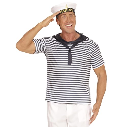 W WIDMANN MILANO Party Fashion - Verkleidungsset Marine, Shirt und Hut, Matrosen, Kapitäne, Karneval, Mottoparty W WIDMANN MILANO Party Fashion - Verkleidungsset Marine, Shirt und Hut, Matrosen, Kapitäne, Karneval, Mottoparty von W WIDMANN MILANO Party Fashion