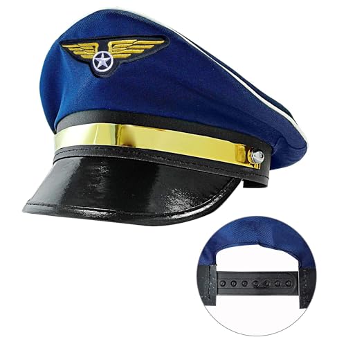 Widmann 03329 - Pilotenmütze, Blau, Größenverstellbar, Flieger, Hut, Kopfschmuck, Accessoire, Mottoparty, Karneval Widmann 03329 - Pilotenmütze, Blau, Größenverstellbar, Flieger, Hut, Kopfschmuck, Accessoire, Mottoparty, Karneval von W WIDMANN MILANO Party Fashion