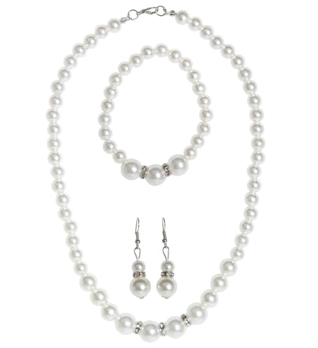 W WIDMANN MILANO Party Fashion 03354 - Schmuckset aus Strass, Perlenkette, Ohrringe, Armband, 80er Jahre, Prinzessin, Karneval, Mottoparty W WIDMANN MILANO Party Fashion 03354 - Schmuckset aus Strass, Perlenkette, Ohrringe, Armband, 80er Jahre, Prinzessin, Karneval, Mottoparty von WIDMANN