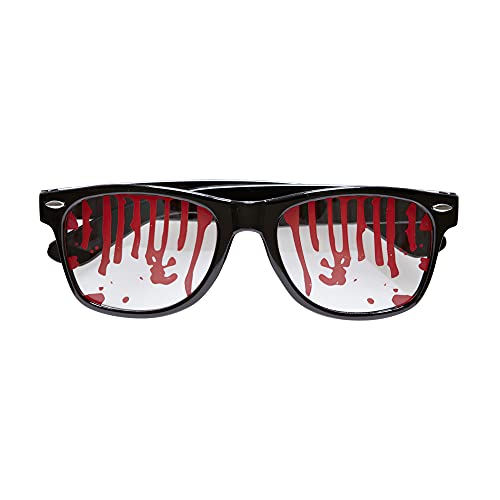 Widmann 0341I - Brille mit Blut befleckt, schwarz, mit Blut befleckte Brille, schwarz, Kunstblut, Horror, Psycho, Halloween, Karneval, Mottoparty Widmann 0341I - Brille mit Blut befleckt, schwarz, mit Blut befleckte Brille, schwarz, Kunstblut, Horror, Psycho, Halloween, Karneval, Mottoparty von W WIDMANN MILANO Party Fashion