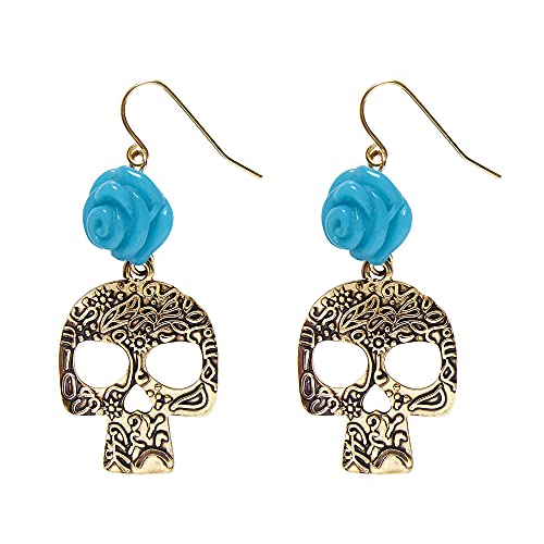 Widmann 03505 - Ohrringe mit Rose und Totenkopf, Schmuck, Dia de los Muertos, Halloween, Karneval, Mottoparty Widmann 03505 - Ohrringe mit Rose und Totenkopf, Schmuck, Dia de los Muertos, Halloween, Karneval, Mottoparty von WIDMANN