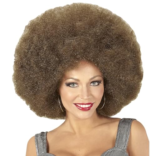 Top quality "BROWN OVERSIZED AFRO WIG" in polybag - von WIDMANN