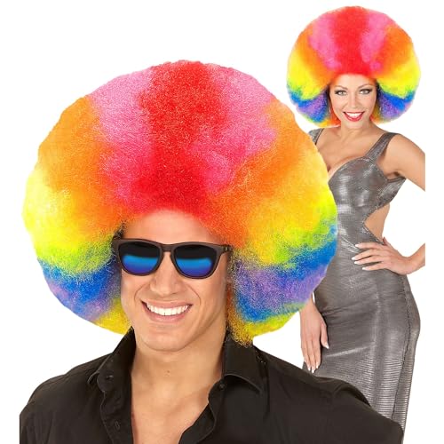 W WIDMANN MILANO Party Fashion 04683 - Lockenperücke, Bunt, Locken, Disco Fever, Clown, 60er / 70er Jahre, Mottoparty, Karneval von W WIDMANN MILANO Party Fashion
