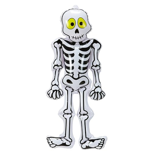 Widmann 04811 - Aufblasbares Skelett, 56 cm, Partydekoration, Halloween, Karneval, Mottoparty Widmann 04811 - Aufblasbares Skelett, 56 cm, Partydekoration, Halloween, Karneval, Mottoparty von W WIDMANN MILANO Party Fashion
