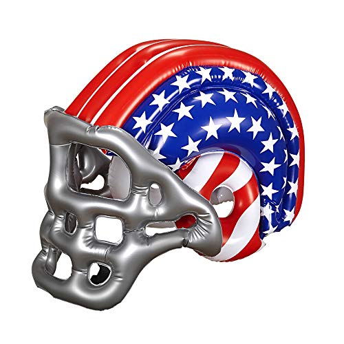 Widmann 04867 - Aufblasbarer Footballhelm, Stars and Stripes, USA, American Football, Hut, Kostüm, Accessoire, Karneval, Mottoparty von WIDMANN