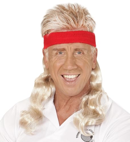 W WIDMANN MILANO Party Fashion - Perücke mit lockigem Haar & Stirnband, 80er Jahre, Tennisspieler, Langhaarperücke W WIDMANN MILANO Party Fashion - Perücke mit lockigem Haar & Stirnband, 80er Jahre, Tennisspieler, Langhaarperücke von W WIDMANN MILANO Party Fashion