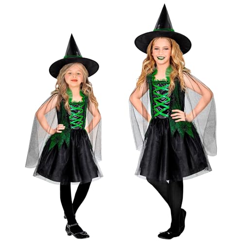 Widmann - Kinderkostüm Hexe, Kleid, Hexenhut, Magierin Faschingskostüme, Karneval, Halloween von WIDMANN MILANO PARTY FASHION