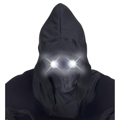 W WIDMANN MILANO Party Fashion - Maske unsichtbares Gesicht mit Kapuze und leuchtenden Augen, Fade in fade out Effekt, Halloween von W WIDMANN MILANO Party Fashion