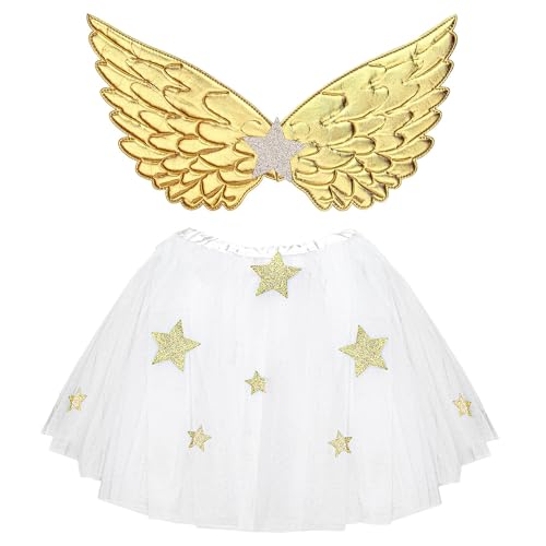 Widmann - Kinderkostüm Engel, Rock und Flügel, Kostümset, Christkind, Weihnachten, Karneval, Fasching Widmann - Kinderkostüm Engel, Rock und Flügel, Kostümset, Christkind, Weihnachten, Karneval, Fasching von W WIDMANN MILANO Party Fashion