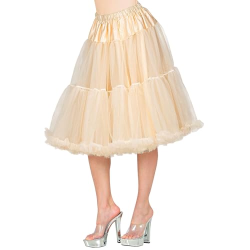 W WIDMANN MILANO Party Fashion - Rock aus Tüll, Länge circa 65 cm, Tutu, Petticoat, Unterrock, Kostümzubehör, Karneval, Beige W WIDMANN MILANO Party Fashion - Rock aus Tüll, Länge circa 65 cm, Tutu, Petticoat, Unterrock, Kostümzubehör, Karneval, Beige von W WIDMANN MILANO Party Fashion