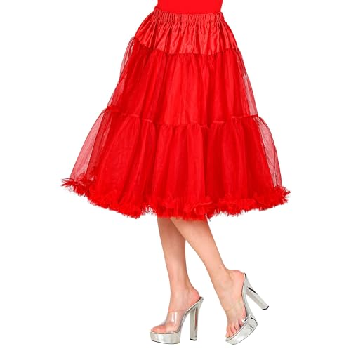 W WIDMANN MILANO Party Fashion - Rock aus Tüll, Länge circa 65 cm, Tutu, Petticoat, Unterrock, Kostümzubehör, Karneval, Rot von W WIDMANN MILANO Party Fashion