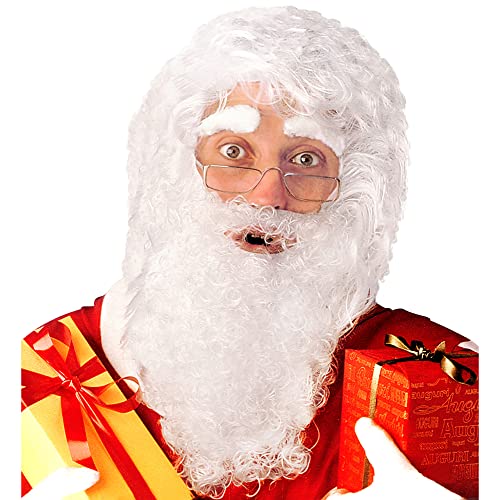 "SANTA CLAUS WIG WITH BEARD & MOUSTACHE, EYEBROWS" in polybag - von WIDMANN