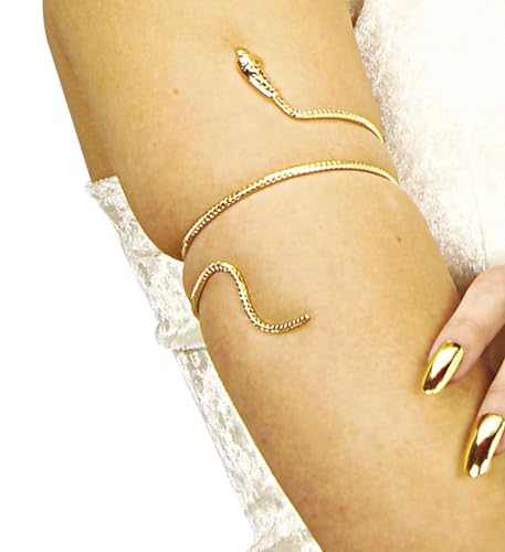 Widmann 1707S - Schlangen-Armband, für Handgelenk oder Oberarm, Cleopatra, Ägypten, Karneval, Accessoire, Zubehör, Modeschmuck, Mottoparty, Kostüm Widmann 1707S - Schlangen-Armband, für Handgelenk oder Oberarm, Cleopatra, Ägypten, Karneval, Accessoire, Zubehör, Modeschmuck, Mottoparty, Kostüm von WIDMANN MILANO PARTY FASHION