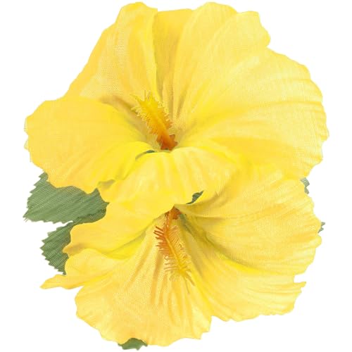 Widmann - Hibiskus Haarspange, 2 Hibiskus, Hawaii, Haarschmuck, Haarclip von WIDMANN