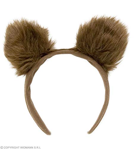 Widmann 2329B - Haarreif Bär, Bärenohren aus Plüsch, Braun, Tier, Kostüm, Accessoire, Karneval, Mottoparty von WIDMANN MILANO PARTY FASHION