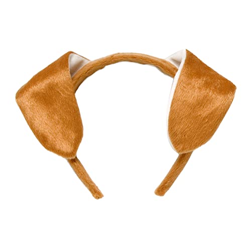W WIDMANN MILANO Party Fashion 2330S - Haarreif Hund, Hundeohren, Braun/Weiß, Tier, Kostüm, Accessoire, Karneval, Mottoparty von W WIDMANN MILANO Party Fashion