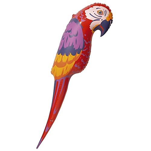 W WIDMANN MILANO Party Fashion 2391P - Aufblasbarer Papagei, Größe circa 110 cm, Tier, Vogel, Hawaii Party, Mottoparty von W WIDMANN MILANO Party Fashion