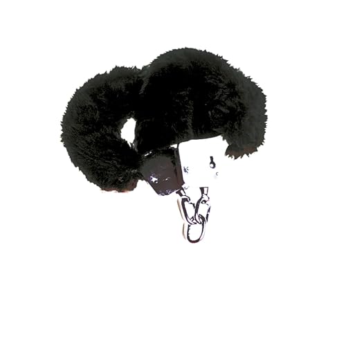 Widmann 24171 - Handschellen mit schwarzem Plüsch, Einheitsgröße, Rollenspiele, Junggesellinnenabschied, Kostüm, Accessoire, Mottoparty, Karneval von WIDMANN MILANO PARTY FASHION