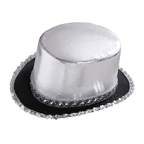 "SLVER LAM TOP HAT WITH SEQUIN TRIM" - von WIDMANN