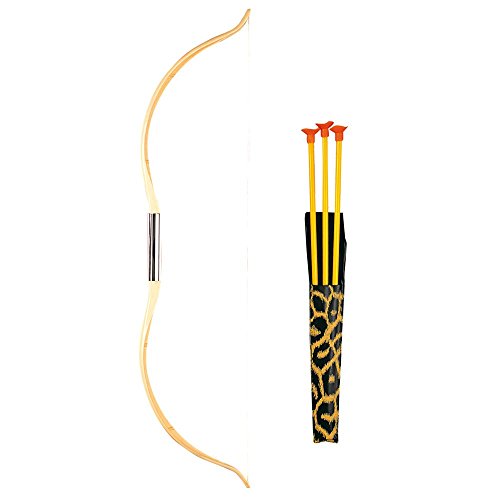 W WIDMANN MILANO Party Fashion 2793B - Pfeil und Bogen Set, Bogenlänge ca. 51 cm, mit 3 Pfeilen, Köcher, Accessoire, Erwachsenenkostümzubehör, Indianer, Karneval, Mottoparty von W WIDMANN MILANO Party Fashion