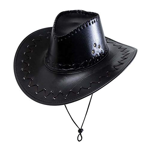 W WIDMANN MILANO Party Fashion - Cowboy Hut aus Kunsleder, Ranger, Sheriff, Cowgirl, Western, Fasching von W WIDMANN MILANO Party Fashion