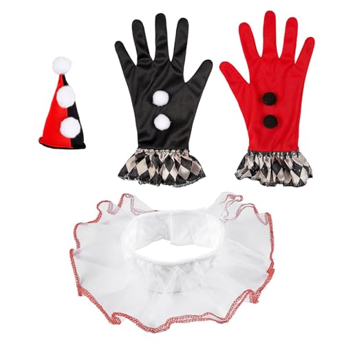 W WIDMANN MILANO Party Fashion - Verkleidungsset, Minihut, Kragen, Handschuhe, Zirkus, Killer Clown Karneval, Mottoparty W WIDMANN MILANO Party Fashion - Verkleidungsset, Minihut, Kragen, Handschuhe, Zirkus, Killer Clown Karneval, Mottoparty von W WIDMANN MILANO Party Fashion