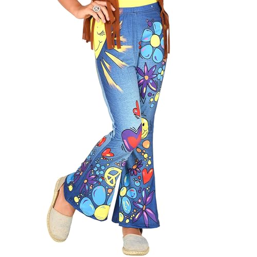 Widmann - Leggings Hippie Jeans, 70er Jahre, Reggae, Flower-Power, Blumen, Karneval, Mottoparty von WIDMANN MILANO PARTY FASHION