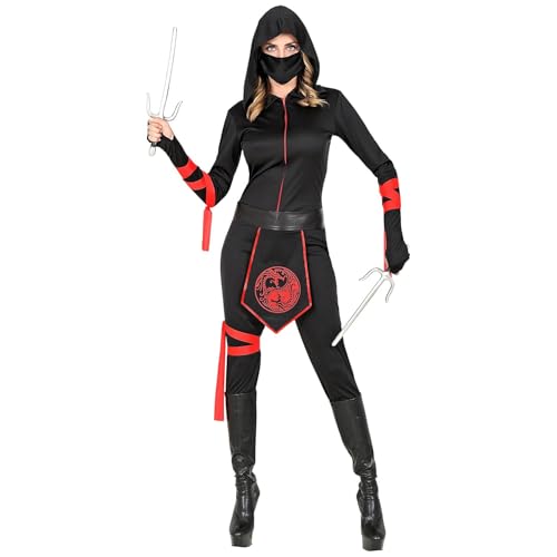 "NINJA" (hooded jumpsuit, face mask, belt, arm ties, leg tie) - (L) von WIDMANN