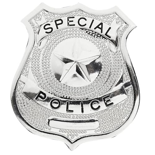 Widmann 3302A - Polizeimarke, Polizist, Silber, Kostüm, Accessoire, Karneval, Mottoparty von WIDMANN MILANO PARTY FASHION