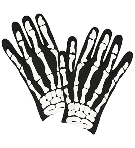 W WIDMANN MILANO Party Fashion 34275 - Skelett Handschuhe, Knochen, Halloween, Fasching, Karneval, Mottoparty von W WIDMANN MILANO Party Fashion
