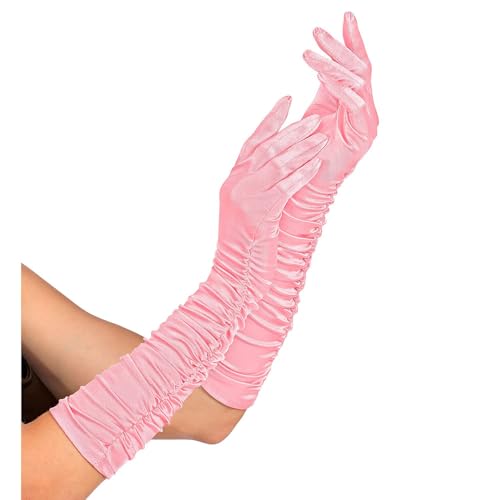 W WIDMANN MILANO Party Fashion - Geraffte Satin Handschuhe, 1 Paar, Länge 44 cm, Accessoire 20er Jahre W WIDMANN MILANO Party Fashion - Geraffte Satin Handschuhe, 1 Paar, Länge 44 cm, Accessoire 20er Jahre von W WIDMANN MILANO Party Fashion