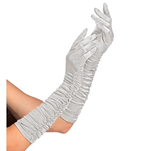 W WIDMANN MILANO Party Fashion - Geraffte Satin Handschuhe, 1 Paar, Länge 44 cm, Accessoire 20er Jahre W WIDMANN MILANO Party Fashion - Geraffte Satin Handschuhe, 1 Paar, Länge 44 cm, Accessoire 20er Jahre von WIDMANN