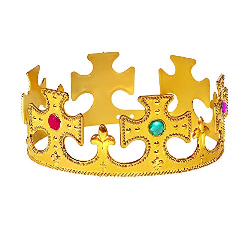 Widmann 45501 - Königskrone mit Schmucksteinen, mit Druckknopfverschluss, Adel, König, Kostüm, Accessoire, Karneval, Mottoparty Widmann 45501 - Königskrone mit Schmucksteinen, mit Druckknopfverschluss, Adel, König, Kostüm, Accessoire, Karneval, Mottoparty von WIDMANN