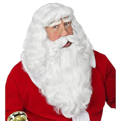 W WIDMANN MILANO Party Fashion 46943 - Perücke Deluxe Weihnachtsmann, grau, mit Bart und Schnurrbart, Nikolaus, Weihnachten, Karneval, Mottoparty von W WIDMANN MILANO Party Fashion