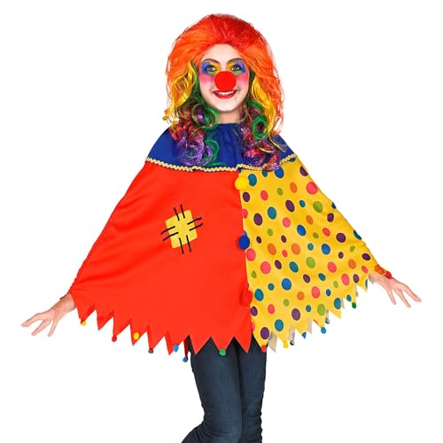 W WIDMANN MILANO Party Fashion 48147 - Kinderkostüm Clown, Poncho, Überwurf, Kasper, Mottoparty, Karneval von W WIDMANN MILANO Party Fashion