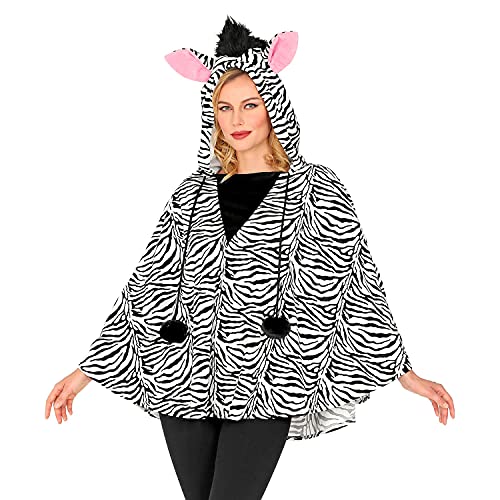 Widmann - Poncho mit Kapuze Zebra, Safari, Afrika, Tierkostüm, Faschingskostüme, Karneval von WIDMANN