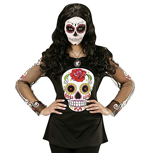 W WIDMANN MILANO Party Fashion 49001 - Shirt Dia de los Muertos, langarm Shirt, Tag der Toten, Halloween, Karneval, Mottoparty W WIDMANN MILANO Party Fashion 49001 - Shirt Dia de los Muertos, langarm Shirt, Tag der Toten, Halloween, Karneval, Mottoparty von W WIDMANN MILANO Party Fashion