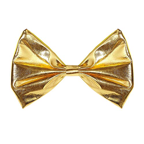 W WIDMANN MILANO Party Fashion 53753 - Fliege, metallic Gold, für Erwachsene, Accessoire, Bowtie, Kostüm, Accessoire, Karneval, Mottoparty von WIDMANN