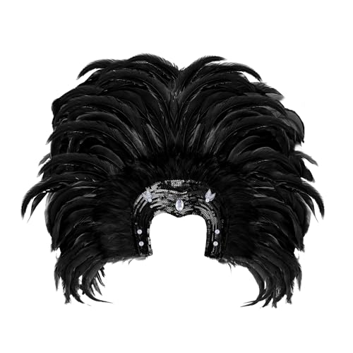 "FEATHERED BRAZIL HEADDRESS" - black - von WIDMANN