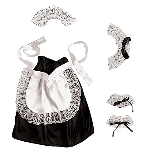 W WIDMANN MILANO Party Fashion 6665C - Verkleidungsset Hausmädchen, Kopfbedeckung, Halsband, Manschetten, Rock, Schürze, Kellnerin, Mottoparty, Karneval W WIDMANN MILANO Party Fashion 6665C - Verkleidungsset Hausmädchen, Kopfbedeckung, Halsband, Manschetten, Rock, Schürze, Kellnerin, Mottoparty, Karneval von W WIDMANN MILANO Party Fashion