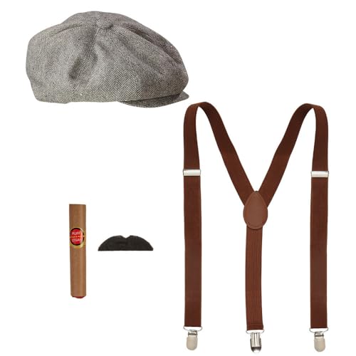 W WIDMANN MILANO Party Fashion 68556 - Kostüm-Set Die Wilden 20er, 4-teilig, Charleston, Gangster, Mafia-Boss, Accessoires, Karneval W WIDMANN MILANO Party Fashion 68556 - Kostüm-Set Die Wilden 20er, 4-teilig, Charleston, Gangster, Mafia-Boss, Accessoires, Karneval von W WIDMANN MILANO Party Fashion