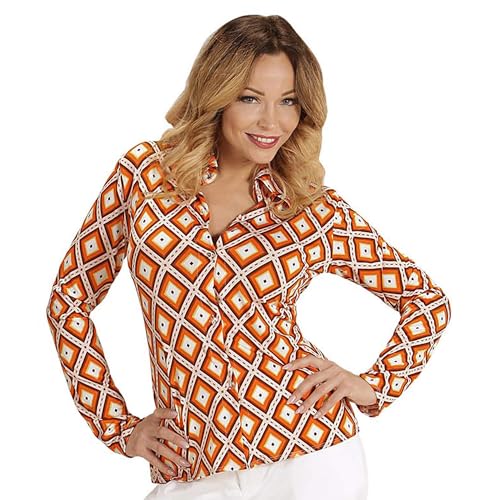 "70s LADY SHIRT" rhombus - (L/XL) von WIDMANN