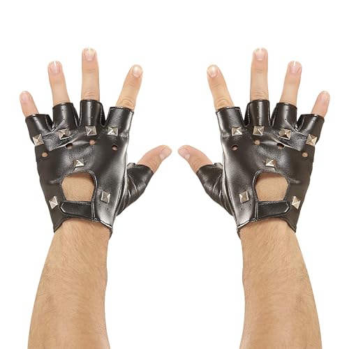 W WIDMANN MILANO Party Fashion - Motorrad Handschuhe, Rockstar, Biker, mit Nieten, Karneval, Mottoparty von W WIDMANN MILANO Party Fashion